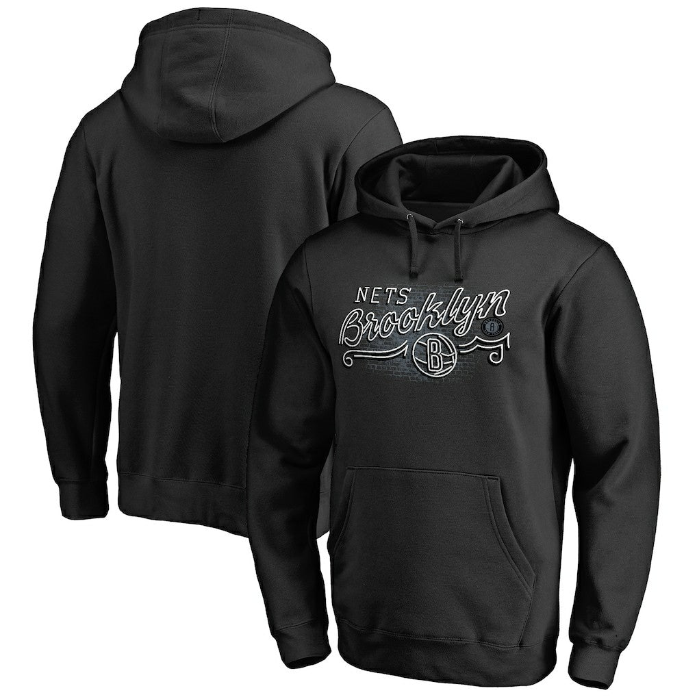 Brooklyn Nets Hometown Collection Neon Lights Pullover Hoodie - Black shop