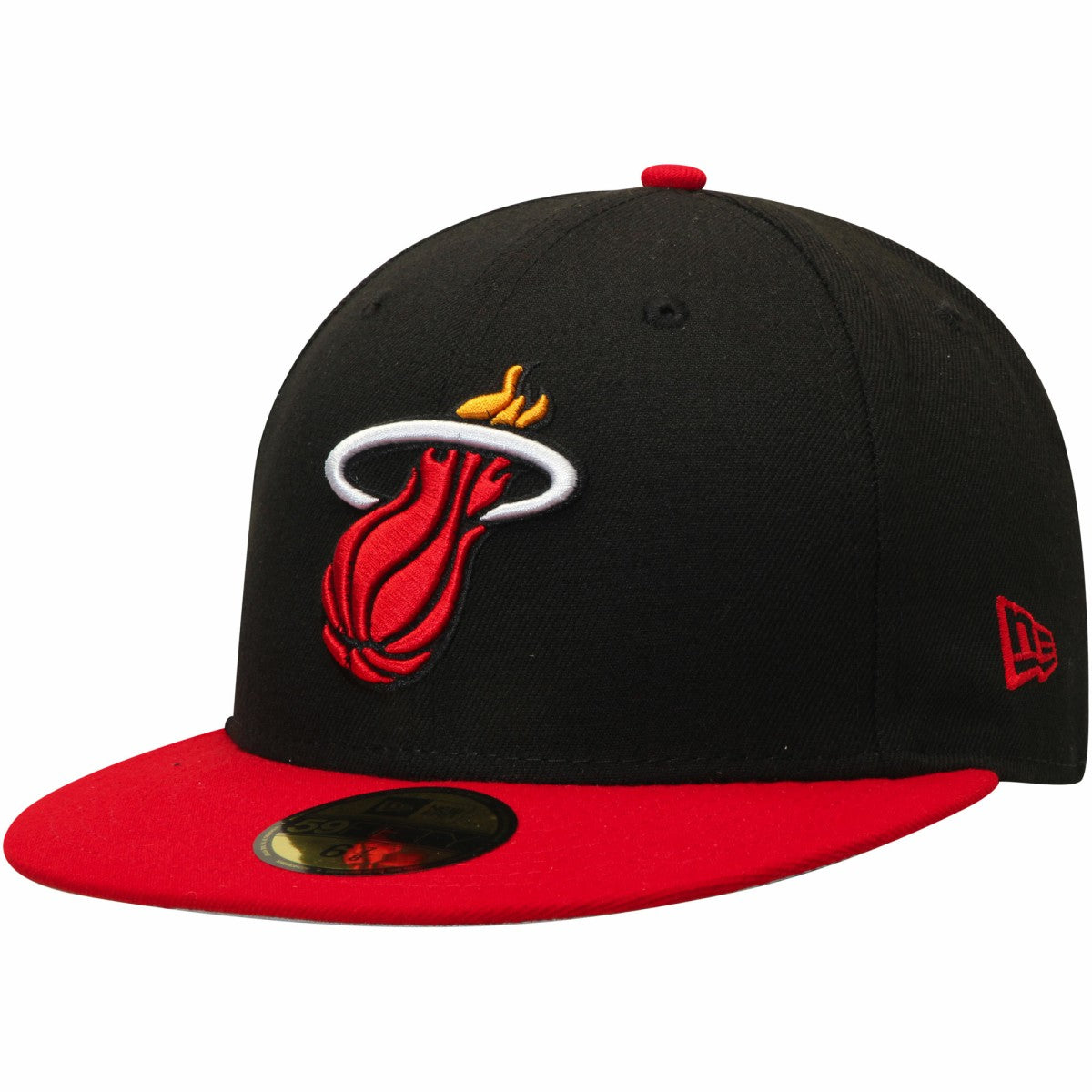 Miami Heat Team Color 2Tone 59FIFTY Fitted Hat - Black/Red | New Era sale