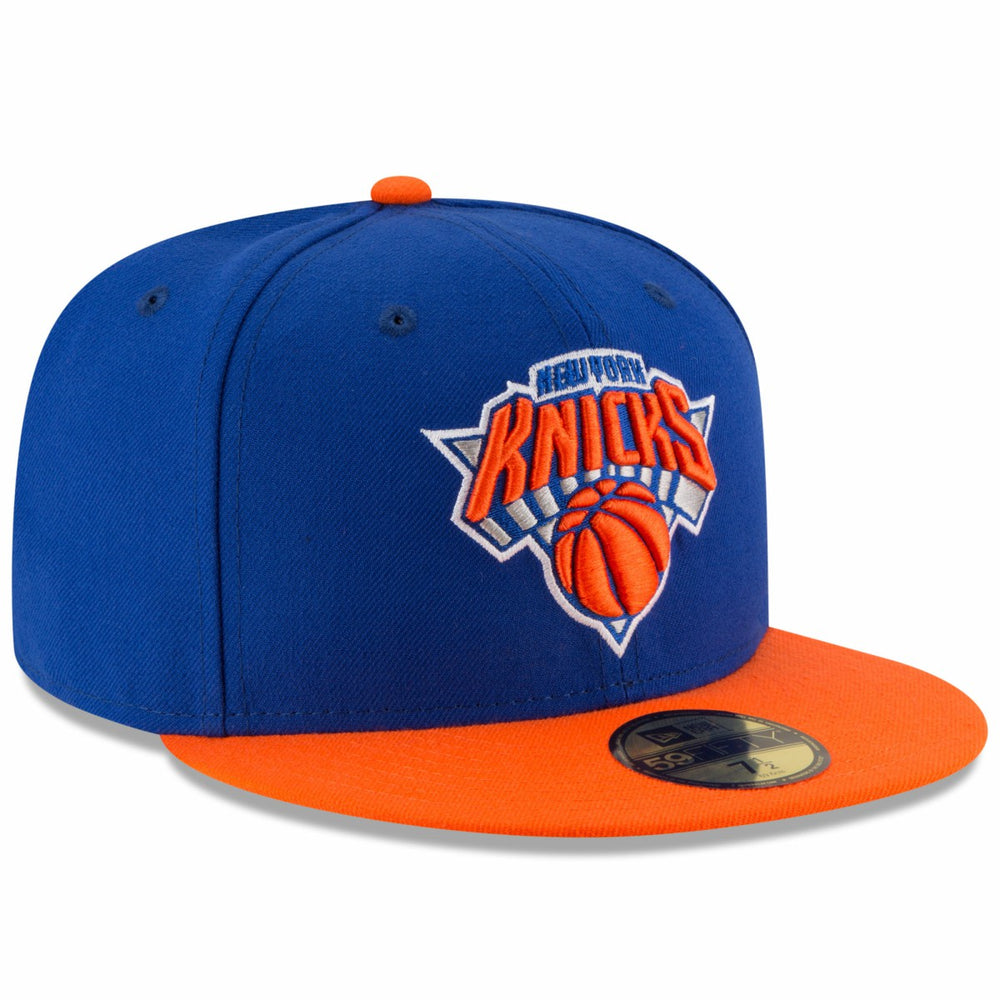 New York Knicks Team Color 2Tone 59FIFTY Fitted Hat - Royal/Orange | New Era for sale