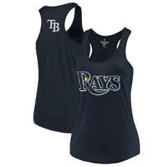 Tampa Bay Rays Soft as a Grape Women's Plus Size Swing for the Fences Racerback Tank Top - Navy