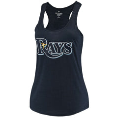 Tampa Bay Rays Soft as a Grape Women's Plus Size Swing for the Fences Racerback Tank Top - Navy