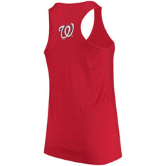Washington Nationals Soft as a Grape Women's Plus Size Swing for the Fences Racerback Tank Top - Red