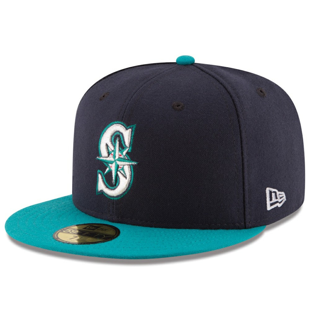 Seattle Mariners Alternate Authentic Collection On Field 59FIFTY Fitted Hat - Navy/Teal | New Era