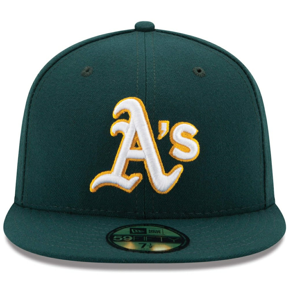 Athletics Road Authentic Collection On Field 59FIFTY Performance Fitted Hat - Green | New Era