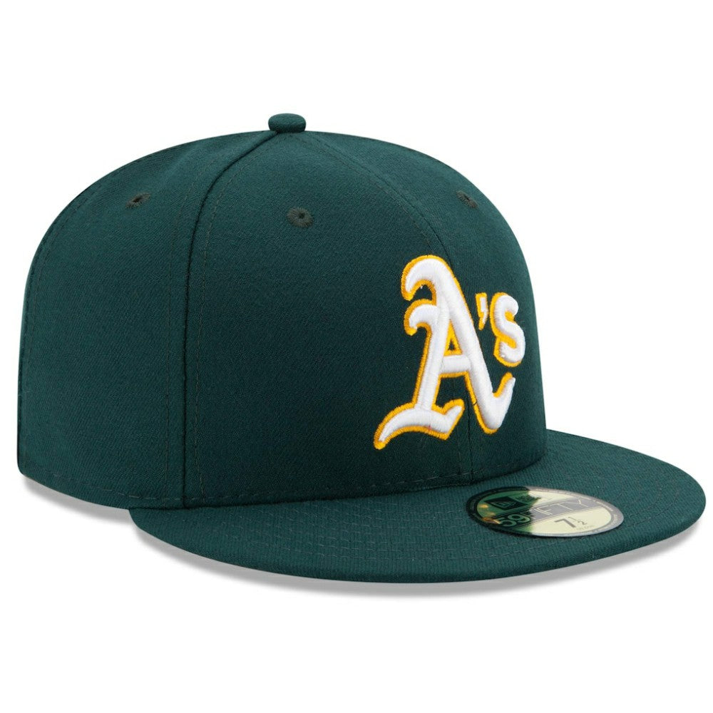 Athletics Road Authentic Collection On Field 59FIFTY Performance Fitted Hat - Green | New Era