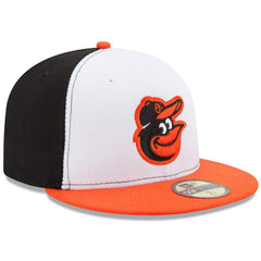 Baltimore Orioles Home Authentic Collection On-Field 59FIFTY Fitted Hat - White/Orange | New Era