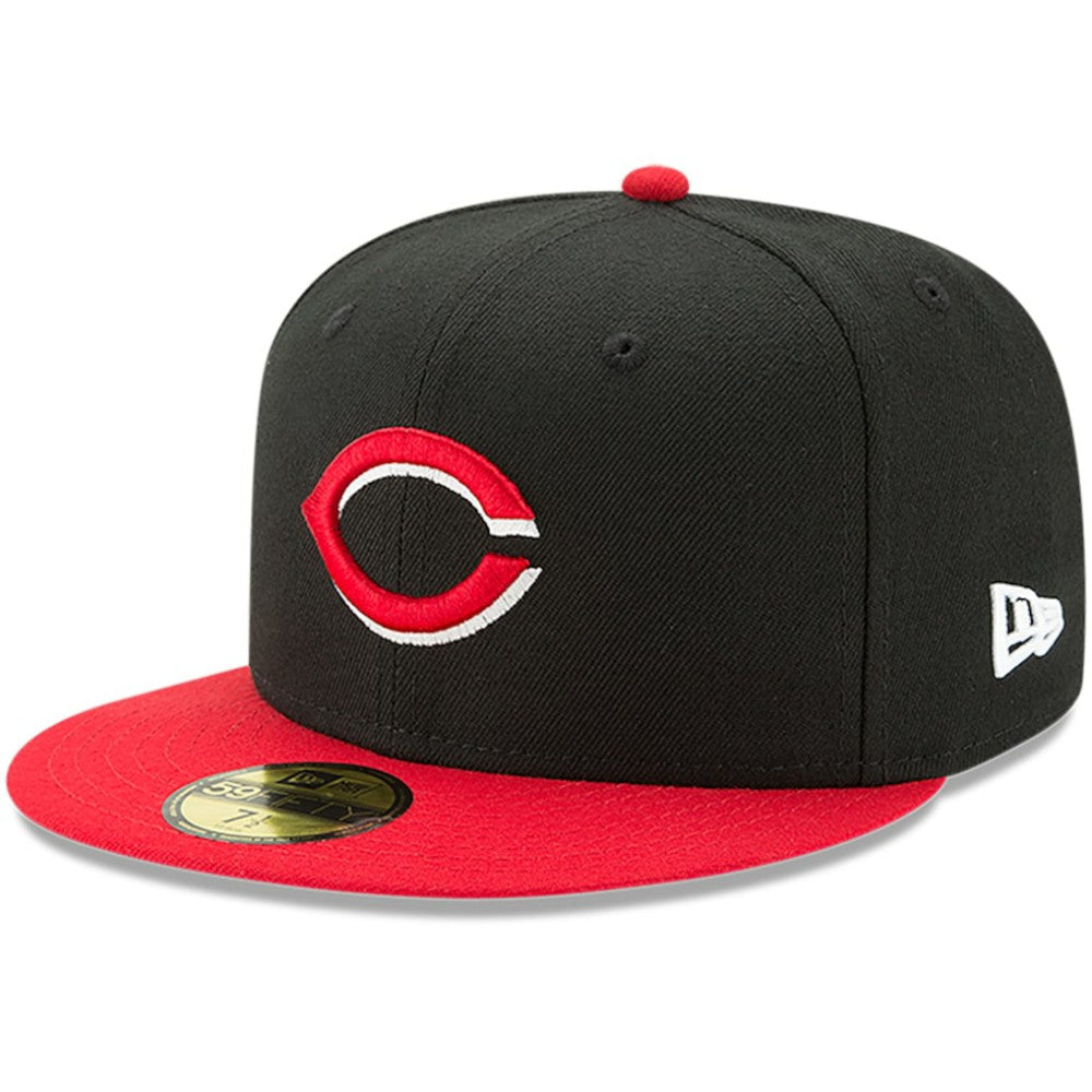 Cincinnati Reds Alternate Authentic Collection On-Field 59FIFTY Fitted Hat - Black/Red | New Era