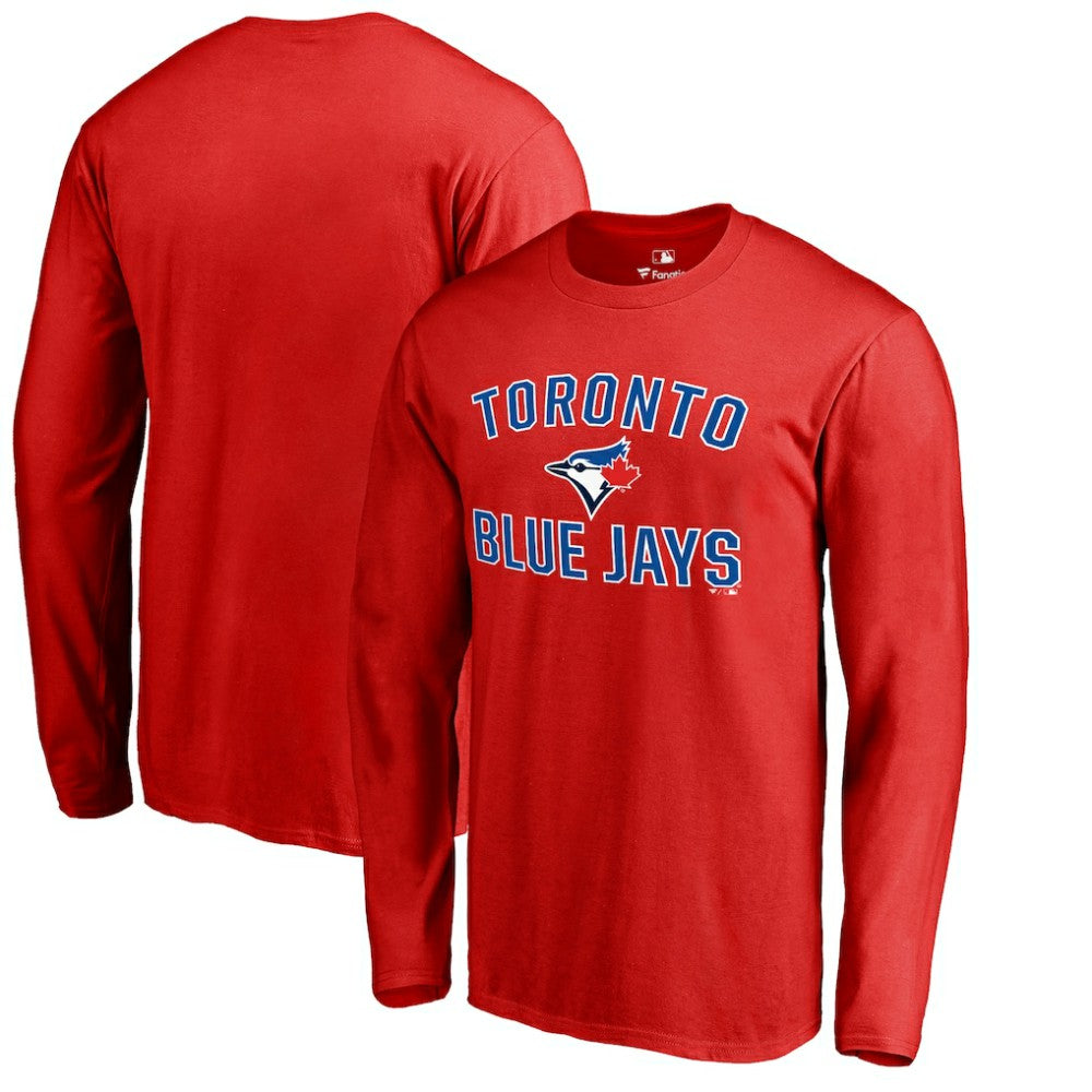 Toronto Blue Jays Wordmark Long Sleeve T-Shirt - Red