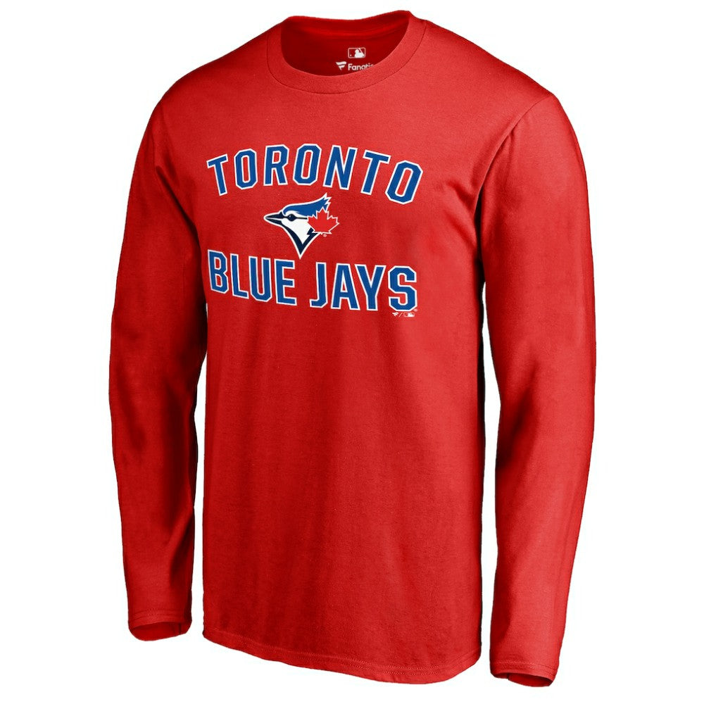 Toronto Blue Jays Wordmark Long Sleeve T-Shirt - Red