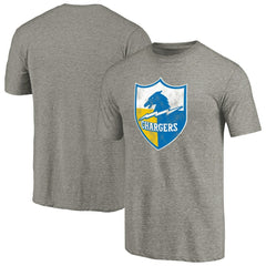 Los Angeles Chargers Throwback Logo Tri-Blend T-Shirt - Ash sale