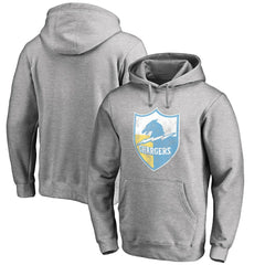 Los Angeles Chargers Throwback Logo Pullover Hoodie - Heather Gray online