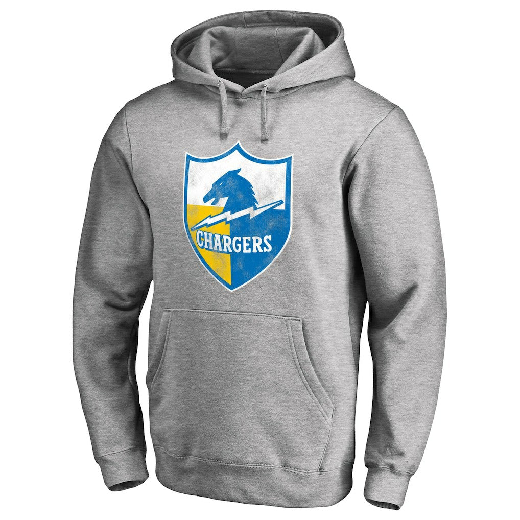 Los Angeles Chargers Throwback Logo Pullover Hoodie - Heather Gray online