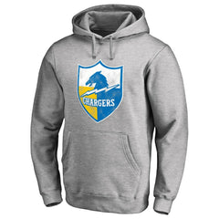 Los Angeles Chargers Throwback Logo Pullover Hoodie - Heather Gray online