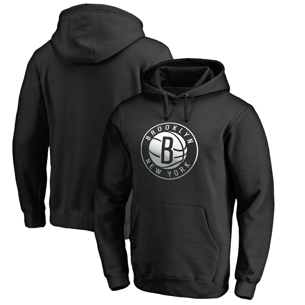 Brooklyn Nets Gradient Logo Pullover Hoodie - Black sale
