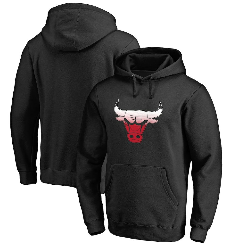 Chicago Bulls Gradient Logo Pullover Hoodie - Black cheap