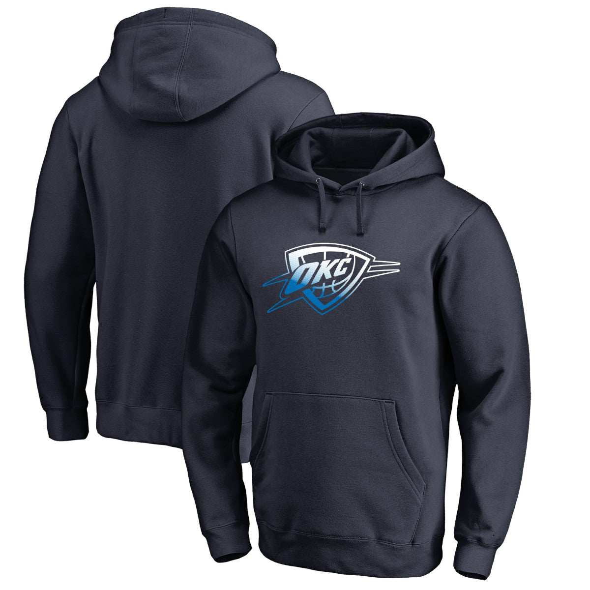 Oklahoma City Thunder Gradient Logo Pullover Hoodie - Navy on sale
