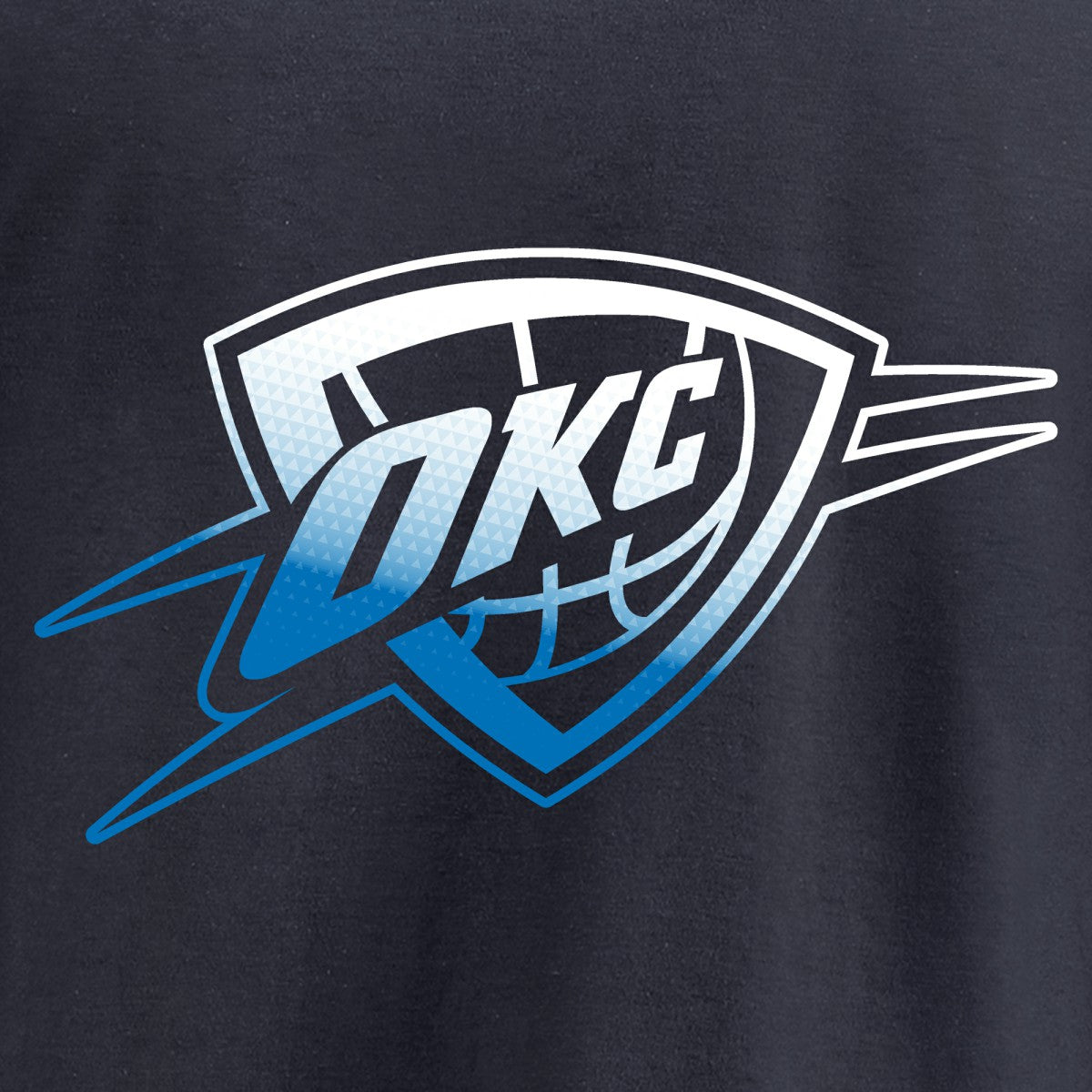 Oklahoma City Thunder Gradient Logo Pullover Hoodie - Navy on sale