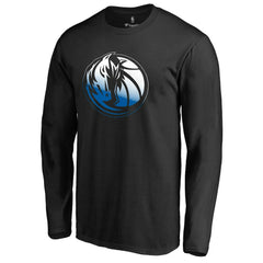 Dallas Mavericks Gradient Logo Long Sleeve T-Shirt sale - Black discount