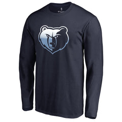 Memphis Grizzlies Gradient Logo Long Sleeve T-Shirt - Navy for sale