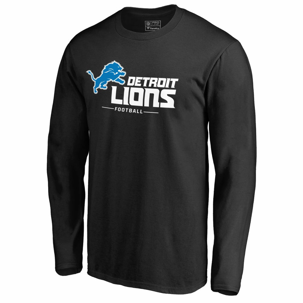 Detroit Lions Team Lockup II Long Sleeve T-Shirt - Black discount