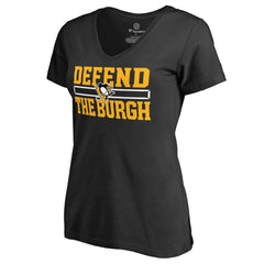Pittsburgh Penguins Women's Hometown Collection Defend T-Shirt Black