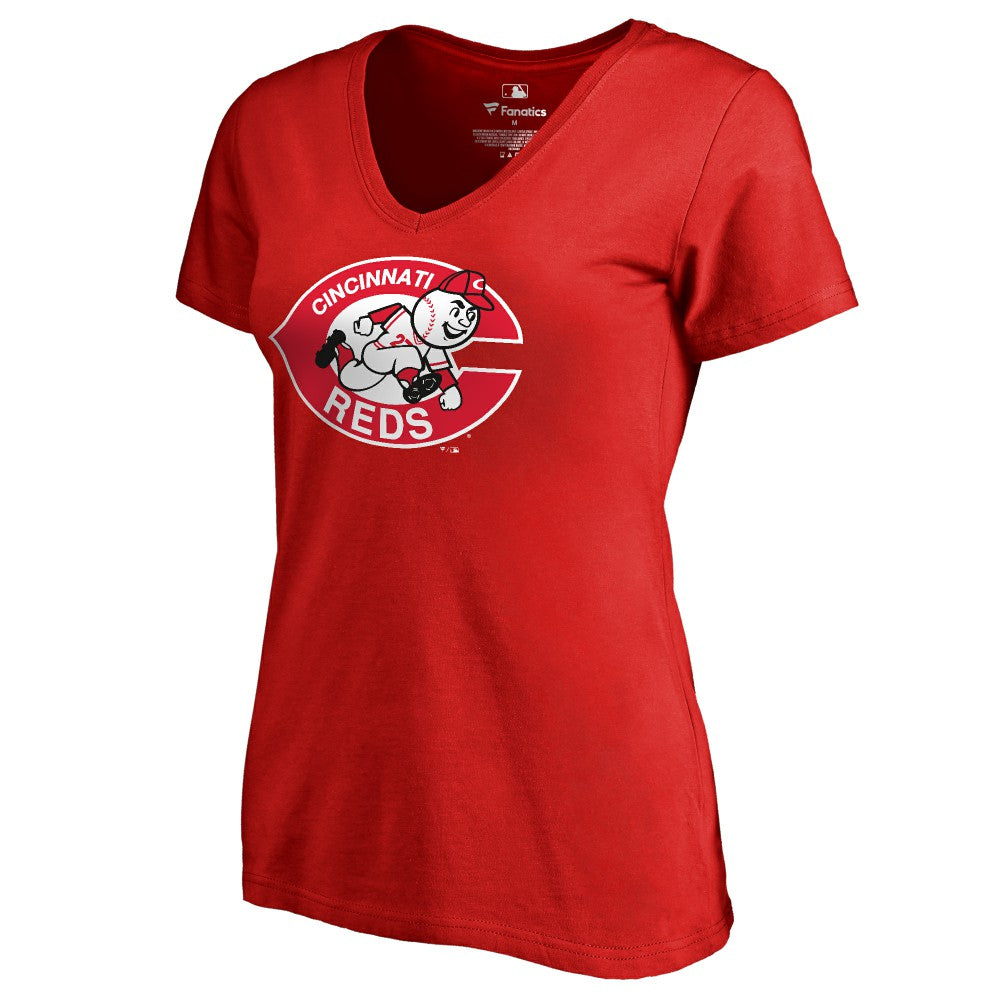 Cincinnati Reds Women's Cooperstown Collection Forbes T-Shirt - Red