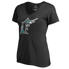 Miami Marlins Women's Cooperstown Collection Forbes T-Shirt - Black