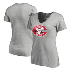 Cincinnati Reds Women's Cooperstown Collection Forbes T-Shirt - Ash