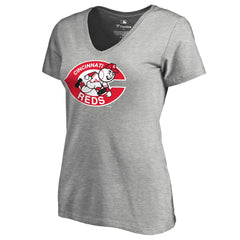 Cincinnati Reds Women's Cooperstown Collection Forbes T-Shirt - Ash
