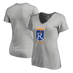 Kansas City Royals Women's Cooperstown Collection Forbes T-Shirt - Ash