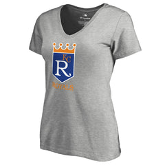 Kansas City Royals Women's Cooperstown Collection Forbes T-Shirt - Ash