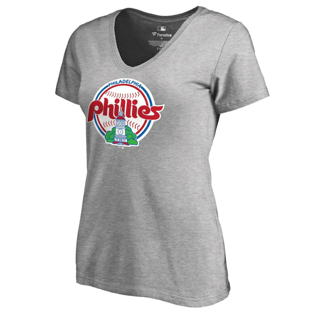 Philadelphia Phillies Women's Cooperstown Collection Forbes T-Shirt - Ash