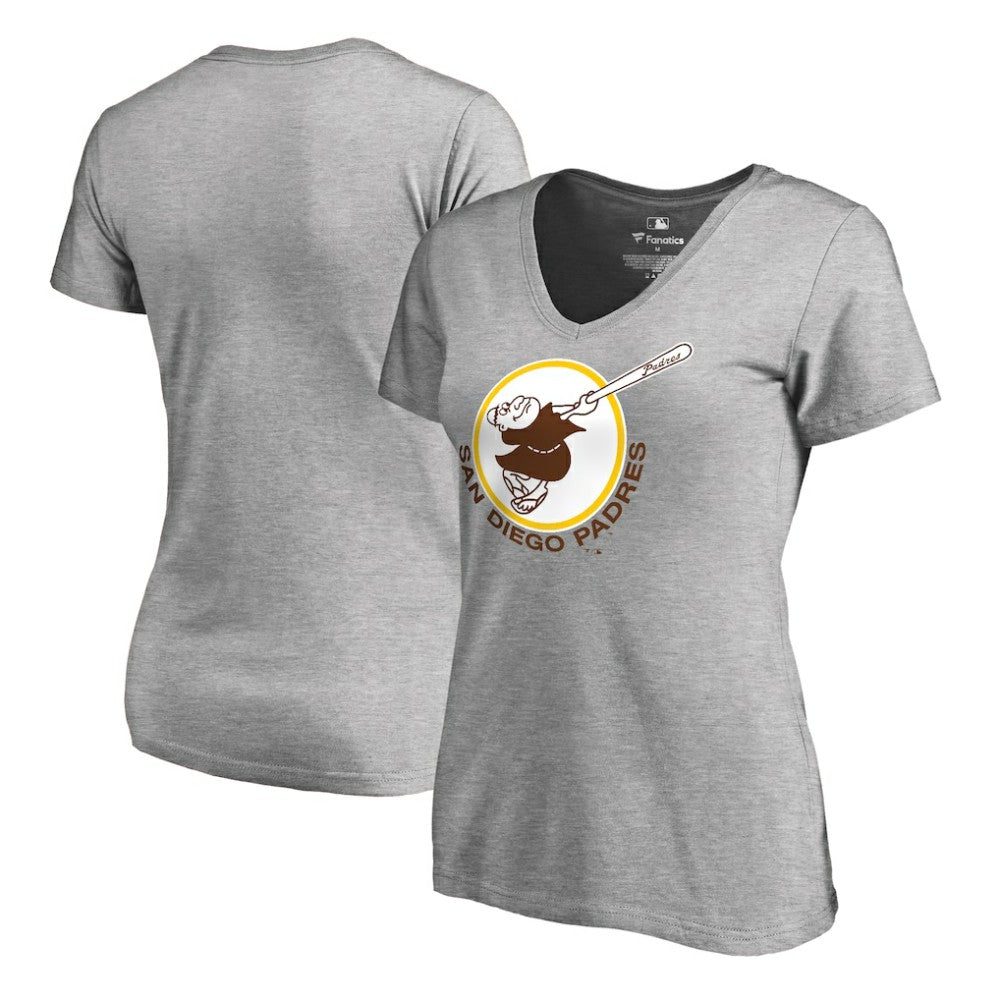 San Diego Padres Women's Cooperstown Collection Forbes T-Shirt - Ash