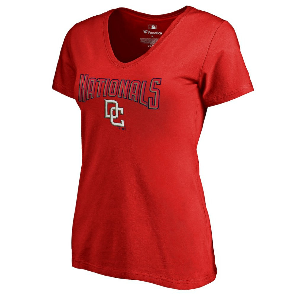 Washington Nationals Women's Core Wahconah V-Neck T-Shirt - Red