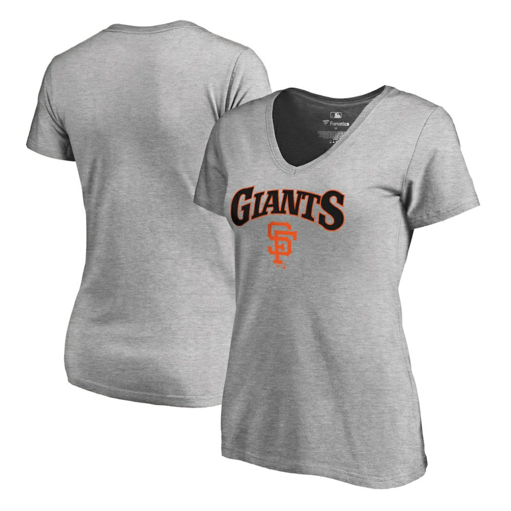 San Francisco Giants Women's Core Wahconah V-Neck T-Shirt - Heather Gray