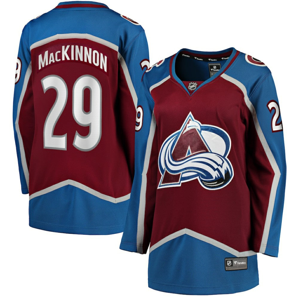 Nathan MacKinnon Colorado Avalanche Fanatics Women's Home Breakaway Jersey Maroon