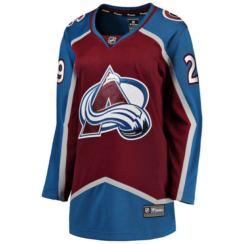 Nathan MacKinnon Colorado Avalanche Fanatics Women's Home Breakaway Jersey Maroon