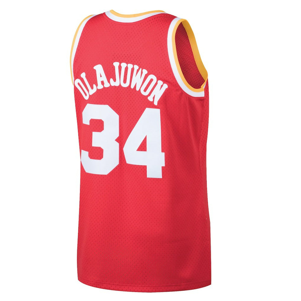 Hakeem Olajuwon Houston Rockets 1993/94 Hardwood Classics Swingman Jersey - Red | Mitchell & Ness outlet