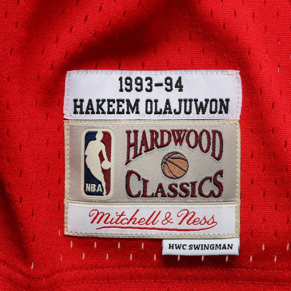 Hakeem Olajuwon Houston Rockets 1993/94 Hardwood Classics Swingman Jersey - Red | Mitchell & Ness outlet