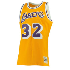 Magic Johnson Los Angeles Lakers 1984/85 Hardwood Classics Swingman Jersey - Gold | Mitchell & Ness for sale