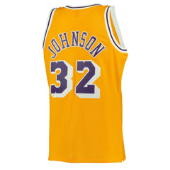 Magic Johnson Los Angeles Lakers 1984/85 Hardwood Classics Swingman Jersey - Gold | Mitchell & Ness for sale