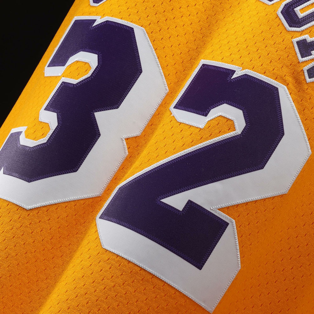 Magic Johnson Los Angeles Lakers 1984/85 Hardwood Classics Swingman Jersey - Gold | Mitchell & Ness for sale