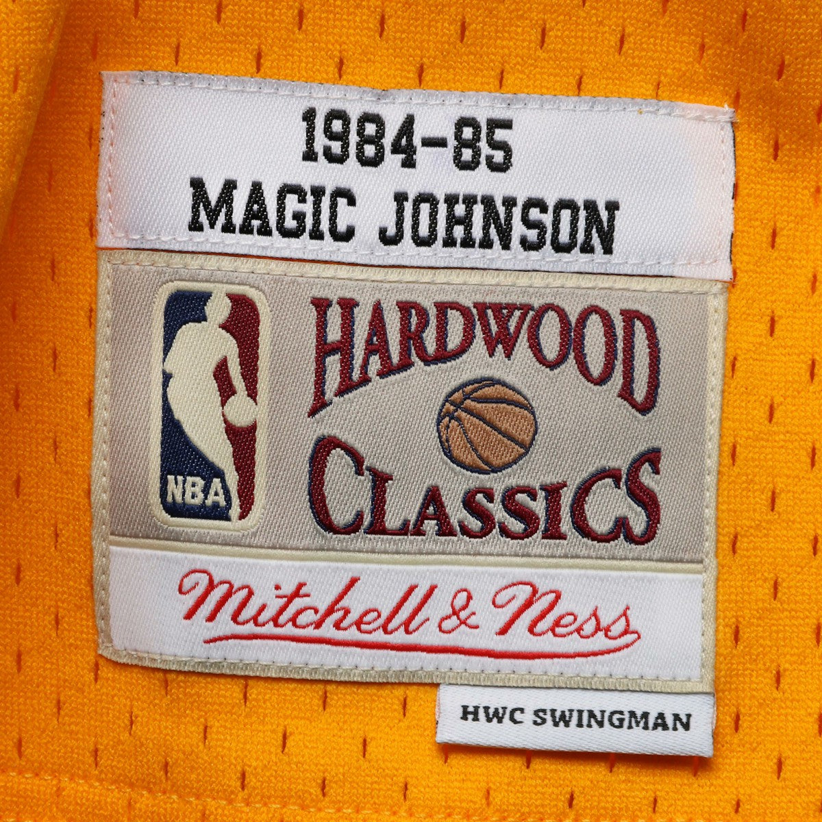 Magic Johnson Los Angeles Lakers 1984/85 Hardwood Classics Swingman Jersey - Gold | Mitchell & Ness for sale