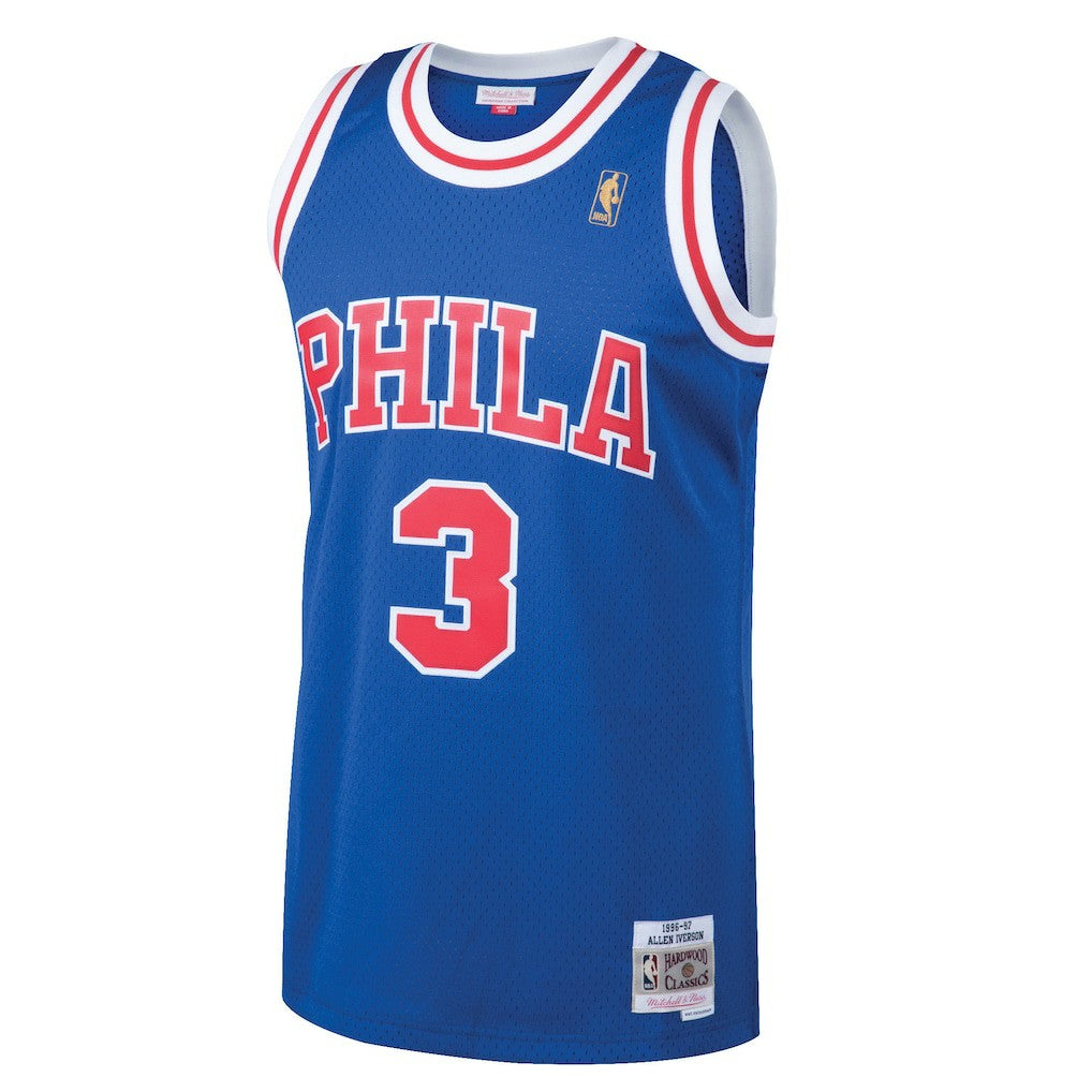 Allen Iverson Philadelphia 76ers 1996/97 Hardwood Classics Swingman Jersey - Royal | Mitchell & Ness cheap