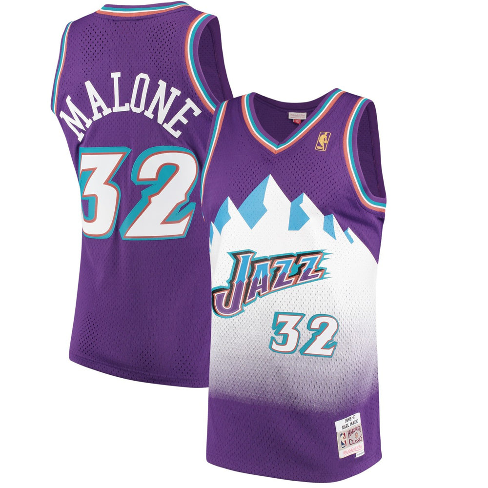 Karl Malone Utah Jazz 1996/97 Hardwood Classics Swingman Jersey - Purple | Mitchell & Ness cheap