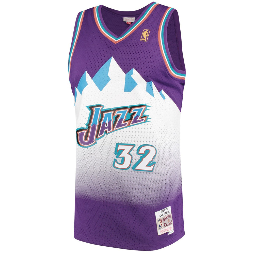 Karl Malone Utah Jazz 1996/97 Hardwood Classics Swingman Jersey - Purple | Mitchell & Ness cheap