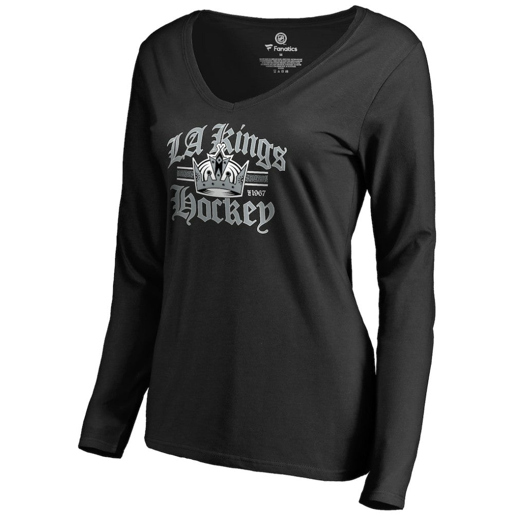 Los Angeles Kings Women's Hometown Collection The Crown Long Sleeve T-Shirt Black