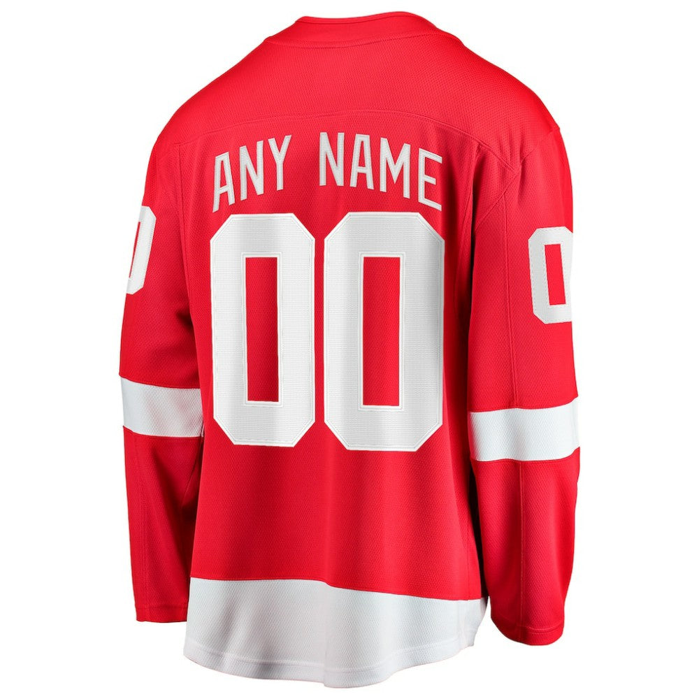 Detroit Red Wings Fanatics Home Breakaway Custom Jersey Red