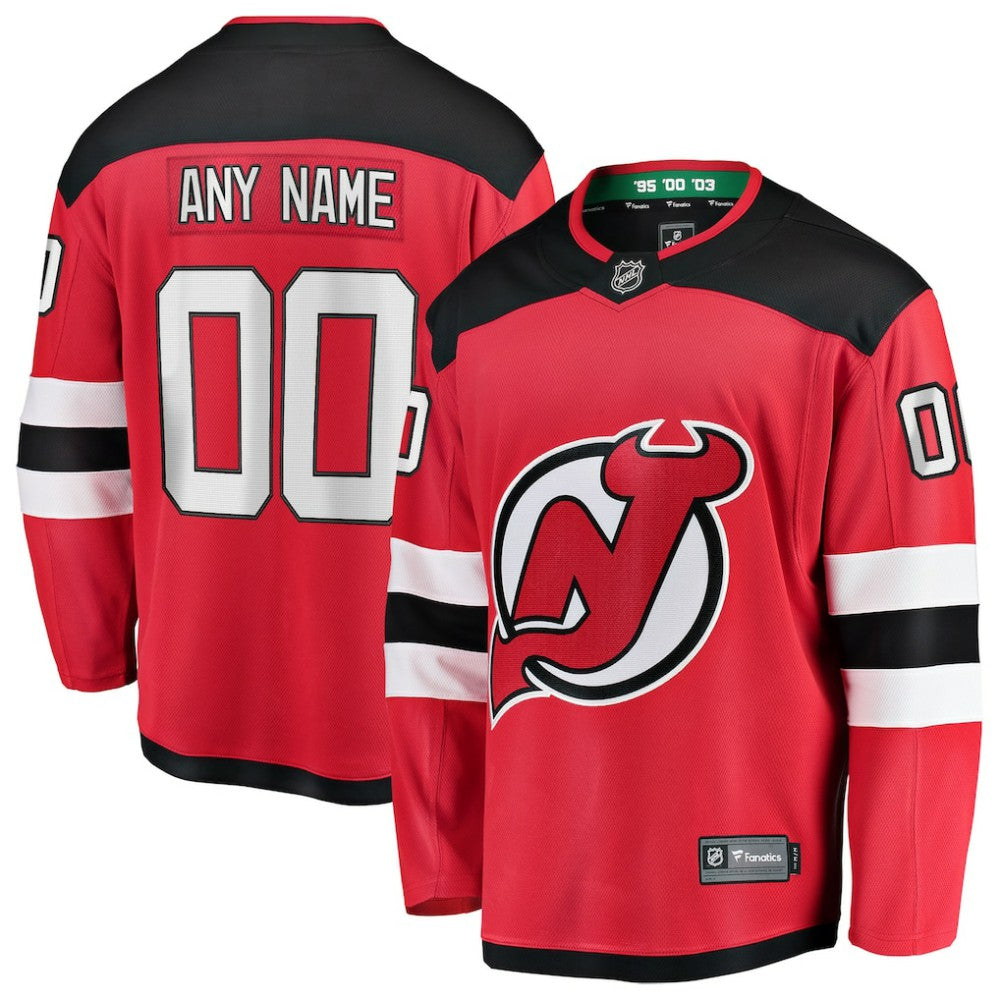 New Jersey Devils Fanatics Home Breakaway Custom Jersey Red
