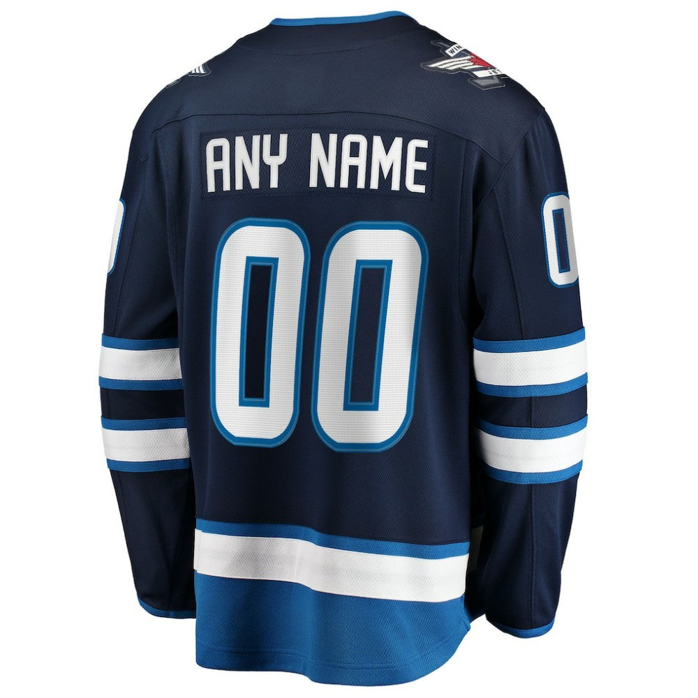 Winnipeg Jets Fanatics Home Breakaway Custom Jersey Blue